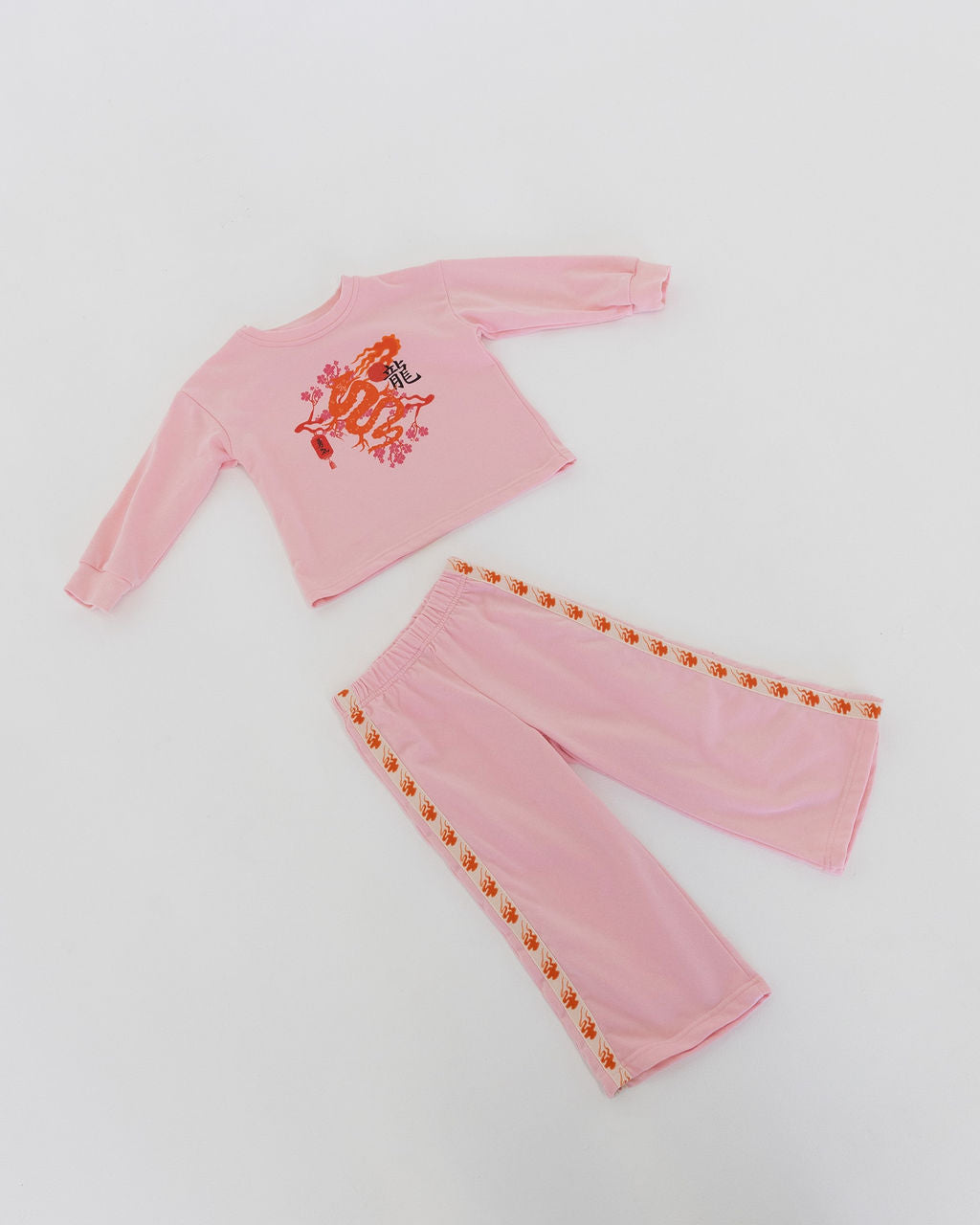Pink lounge set, kids, Japanese designs, oversized,  mama and mini matching