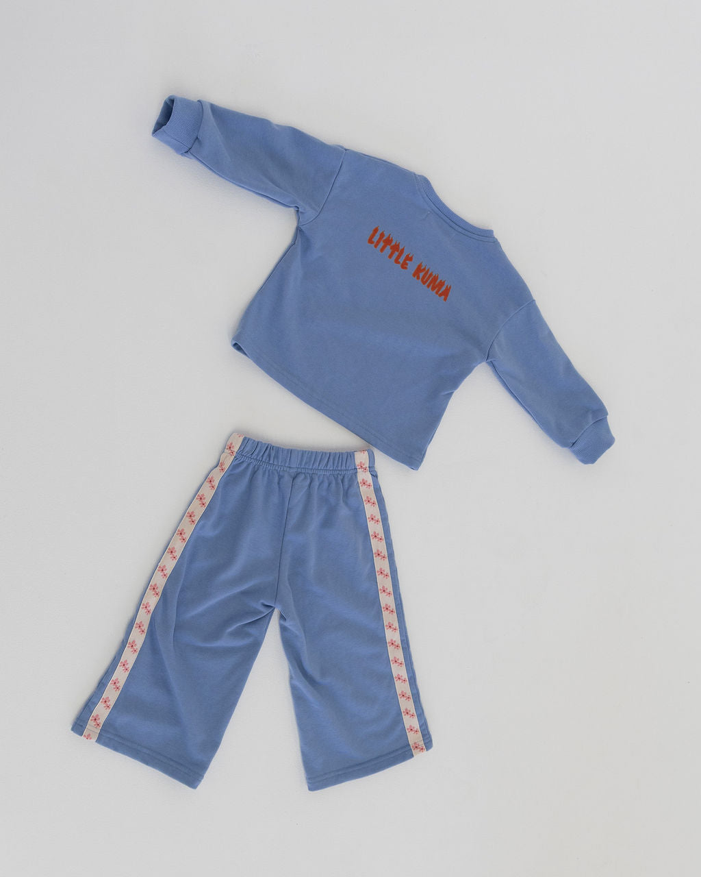 Little Kuma logo, pant tape, sweatshirt and pants, Japanese pattern and prints, oversized, set 