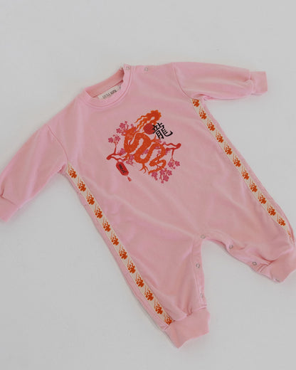 Flatlay, Oversized, Japanese print and designs, kids romper, pink