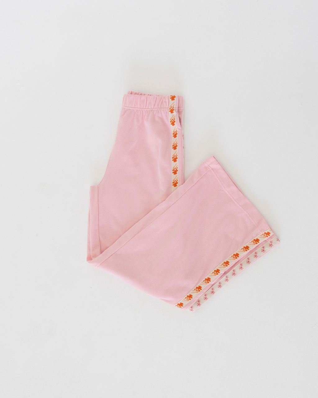 Flatlay, Womens sweatpants, relaxed fit, Japanese patterns, pink, Mama and mini matching