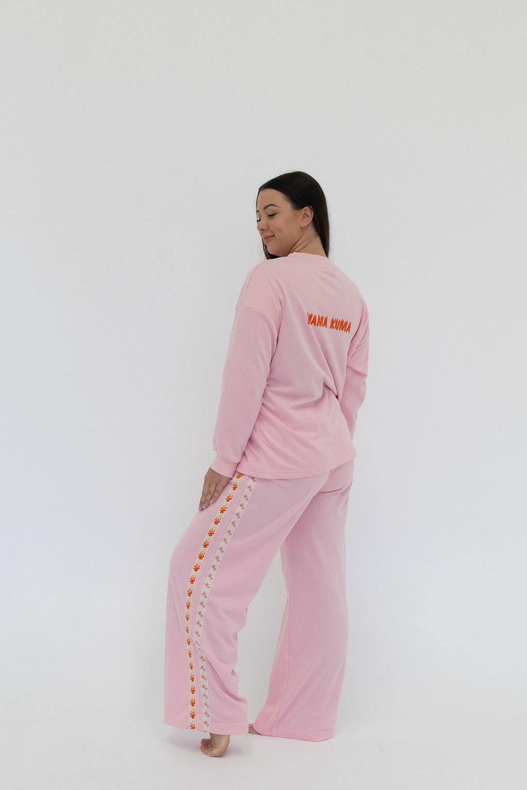 Pink sweatshirt, Japanese design, oversized, Mama and mini matching