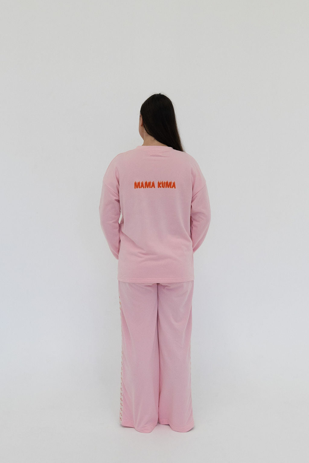 Pink sweatshirt, Japanese design, oversized, Mama and mini matching