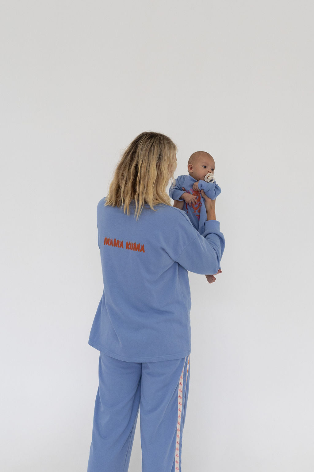 Mama and mini matching, Blue sweatshirt, Japanese prints and designs